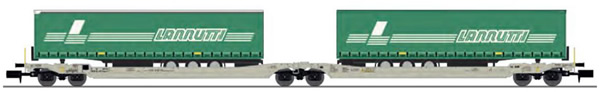 REE Modeles NW-183 - Twin car Sdggmrs AAE Cargo HUPAC intermodal + 2 trailers LANNUTTI – Era V-VI